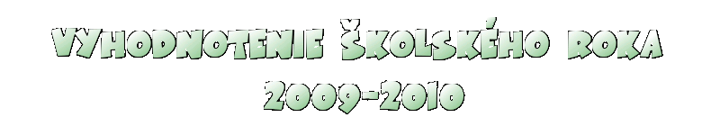 Vyhodnotenie kolskho roka