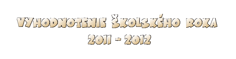 Vyhodnotenie kolskho roka